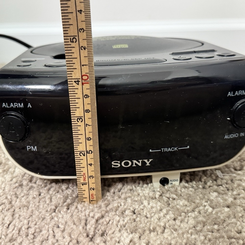 Sony Dream Machine ICF-CD814 FM AM CD Clock Radio Alarm Clock Black Silver Works - Picture 11 of 14